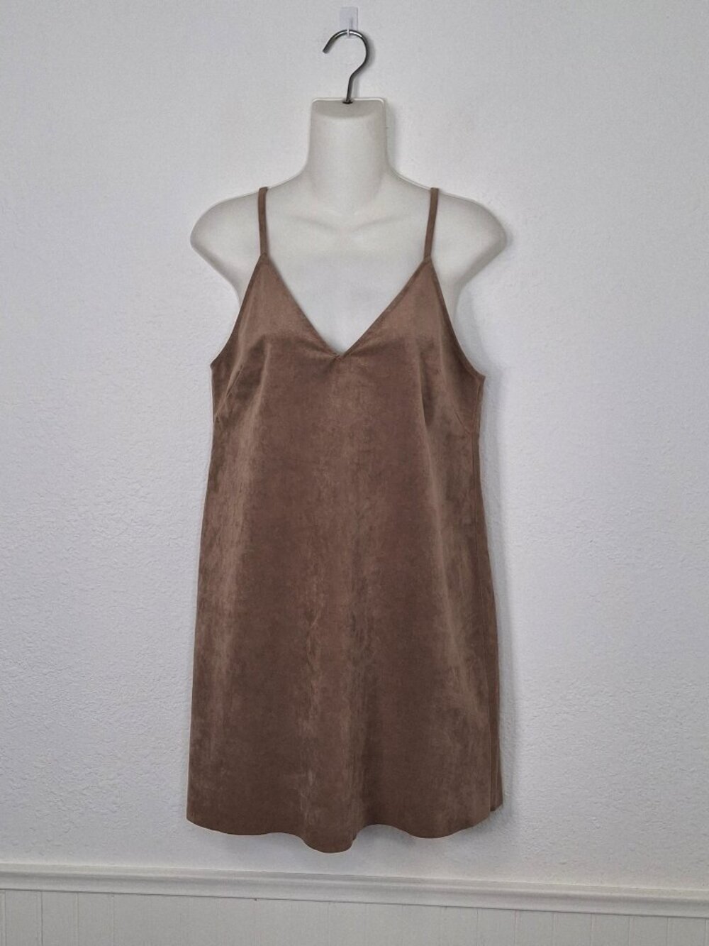 Wildred Free Vivienne Faux Suede Slip Dress Sz M Western Boho Cowgirl Minimalist
